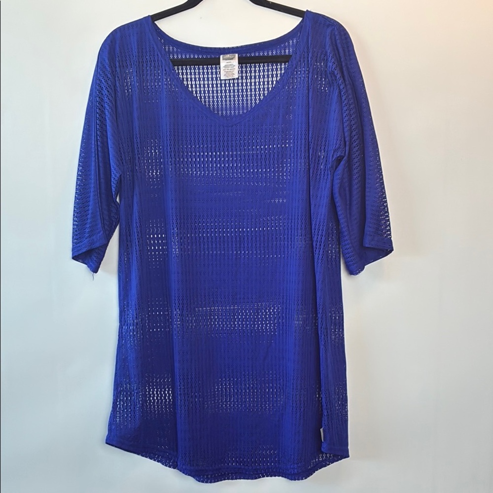 O'Neill Royal Blue Knit Swim Coverup See-Thru Tunic